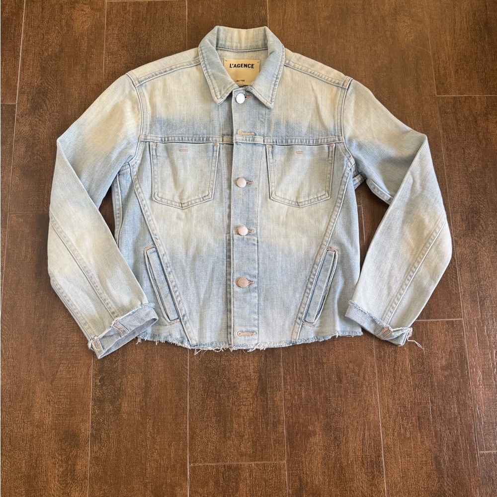 L'AGENCE Light Blue Denim Jacket
